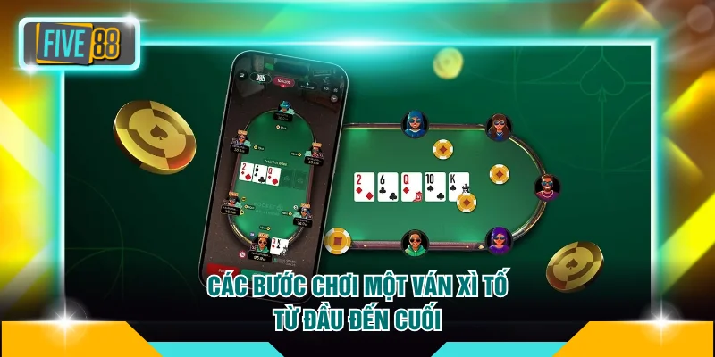 Luật Chơi Poker Chi Tiết Nhất Dành Cho Hội Viên Mới 4 Các bước chơi một ván Xì Tố từ đầu đến cuối