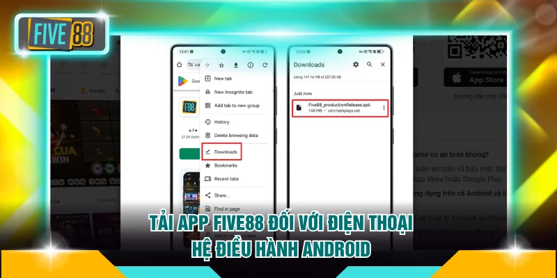 Tải app FIVE88 đối với điện thoại hệ điều hành Android