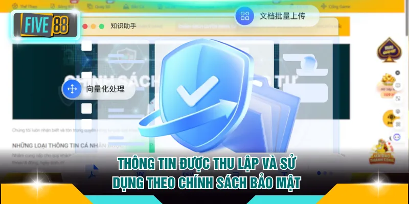 Thông tin được thu lập và sử dụng theo chính sách bảo mật