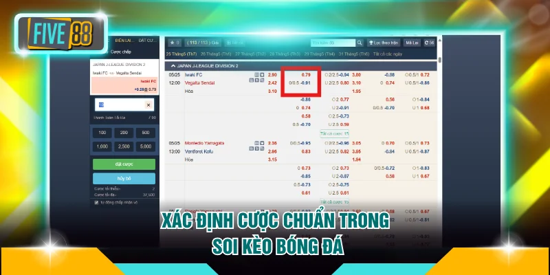 Xác định cược chuẩn trong soi kèo bóng đá